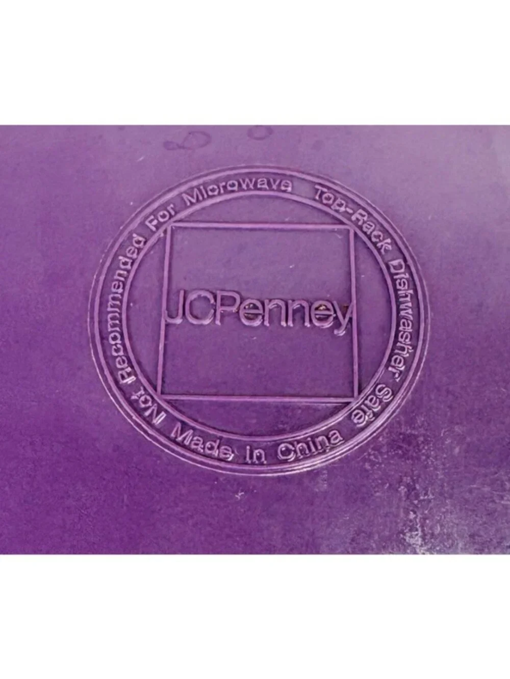 JC Penny Home Collection FRUIT MULTI Purple Melamine Salad Lunch Plates Set of 4